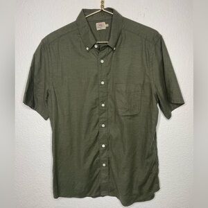 Faherty shirt men’s short sleeve sz Large button up olive